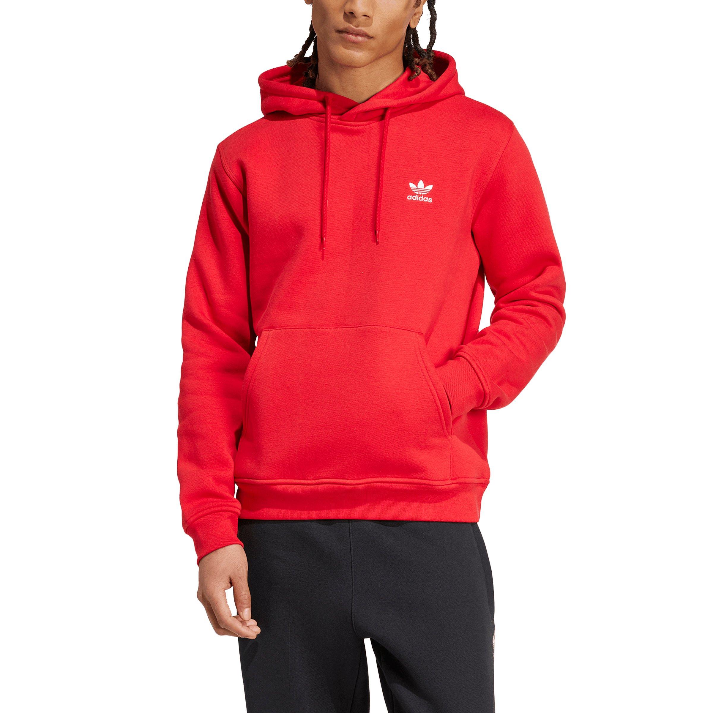 adidas Originals Men's Trefoil Essentials Hoodie - Red - RED